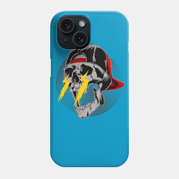 Skull Head Illustration Phone Case by Mako Design 