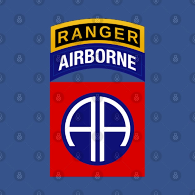 82nd Airborne Ranger Tab - Full Chest Design by Desert Owl Designs