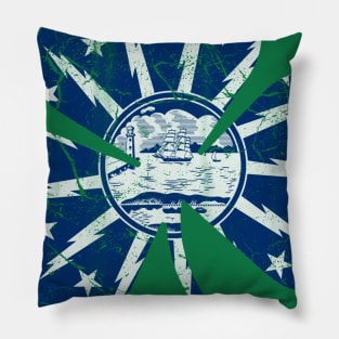 Irish Buffalo Flag New York Shamrock St Patrick's Day Pillow