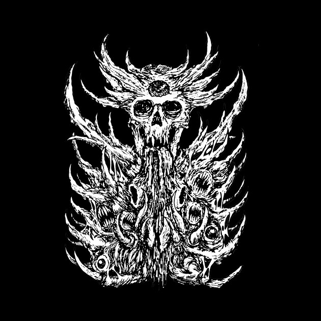 Brutal Death Skull The Destroyer Metal Horror by KRAFTD - Metal - Phone Case