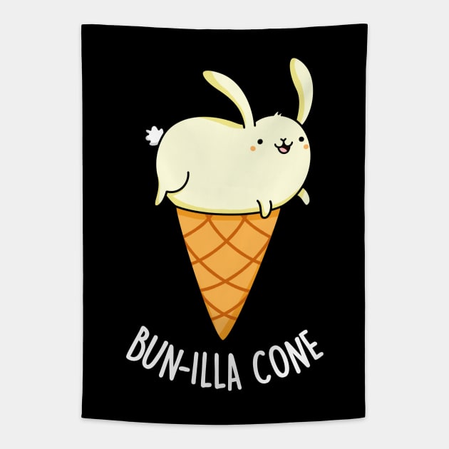 Bunilla Cone Food Pun Tapestry by punnybone