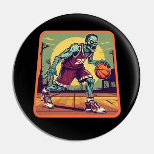 Zombie basketball Pin