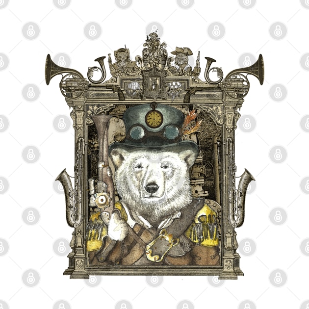 Polar Bear Warden with Steampunk Frame by FelisSimha