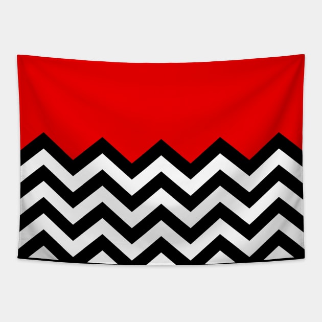 Twin Peaks - Black Lodge Pattern Tapestry by RedOcelotThreads