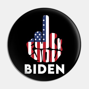 Fuck Biden middle finger America Flag Pin