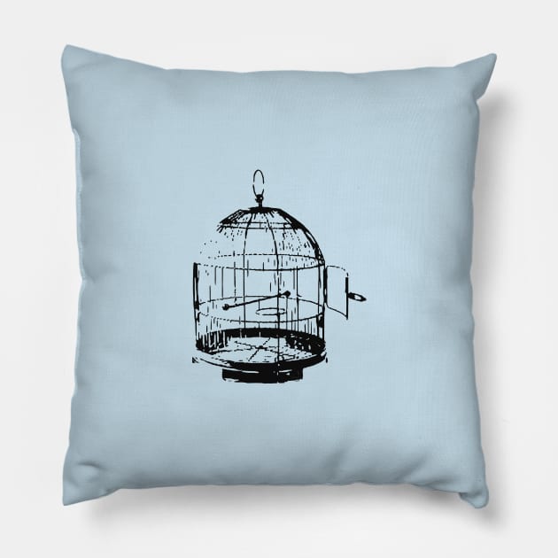 Open Cage Door Pillow by ericamhf86