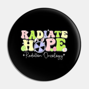 Radiate Hope Radiation Oncology Bunny Easter Rad Tech Pin