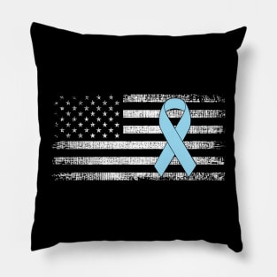 Prostate Cancer Awareness Classic American Flag Pillow