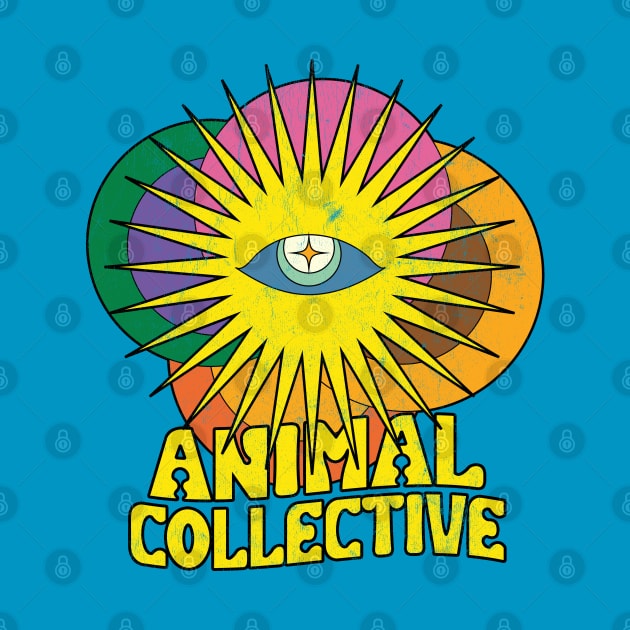 animal collective \/\/\ vintage look fan art design by DankFutura