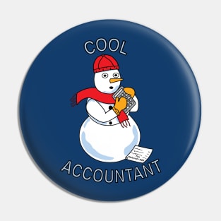 Cool Accountant Snowman Pin