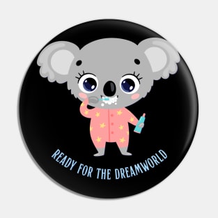 Ready for the dream world Hello little koala in pajamas washing teeth cute baby outfit Pin