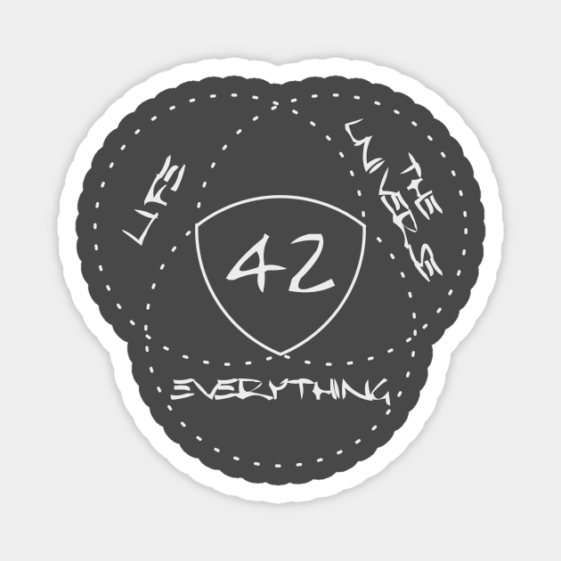 Life, the Universe & Everything = 42 Magnet by valsymot