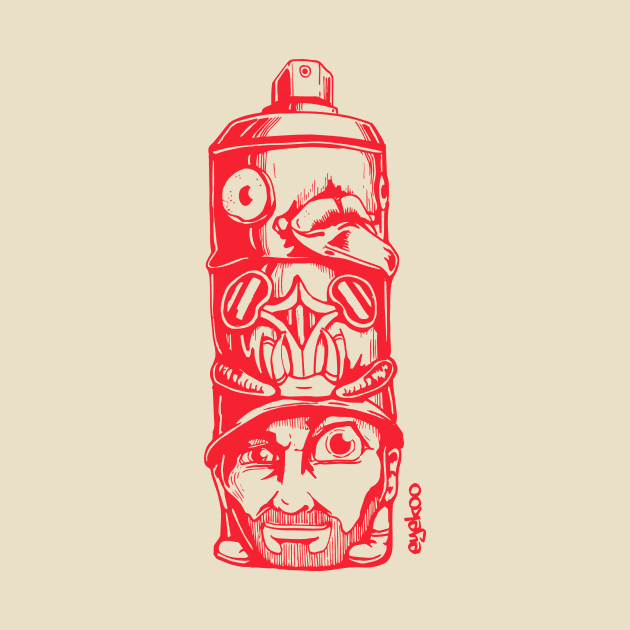 SprayCan Totem - Red by Eyekoo