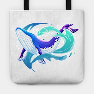 Multicolor Whale Tote