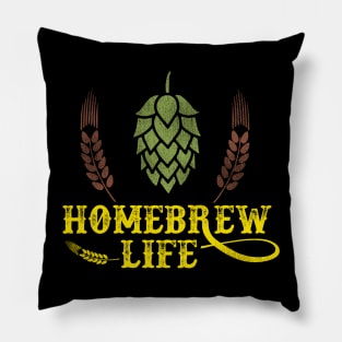 Homebrew Life Craft Beer Home Brewing Pillow