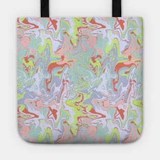 90s Kid Marble - Digital Paint Spill Tote