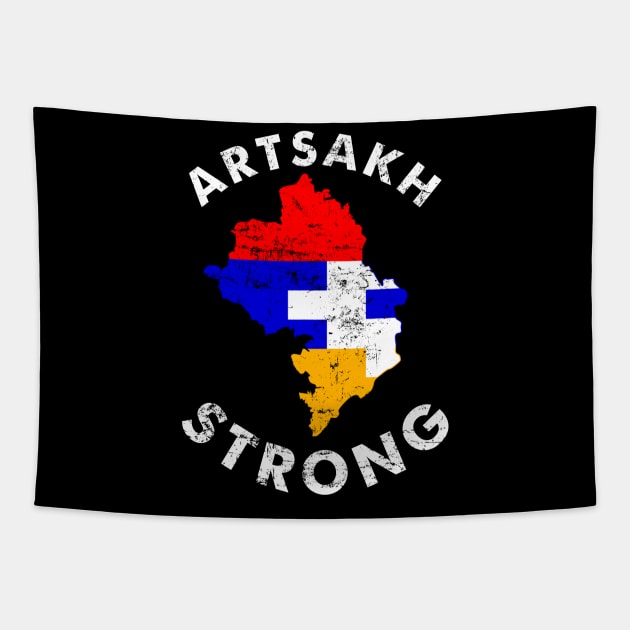 Artsakh Strong - Artsakh is Armenia - Armenian Flag Gift Tapestry by kikiao