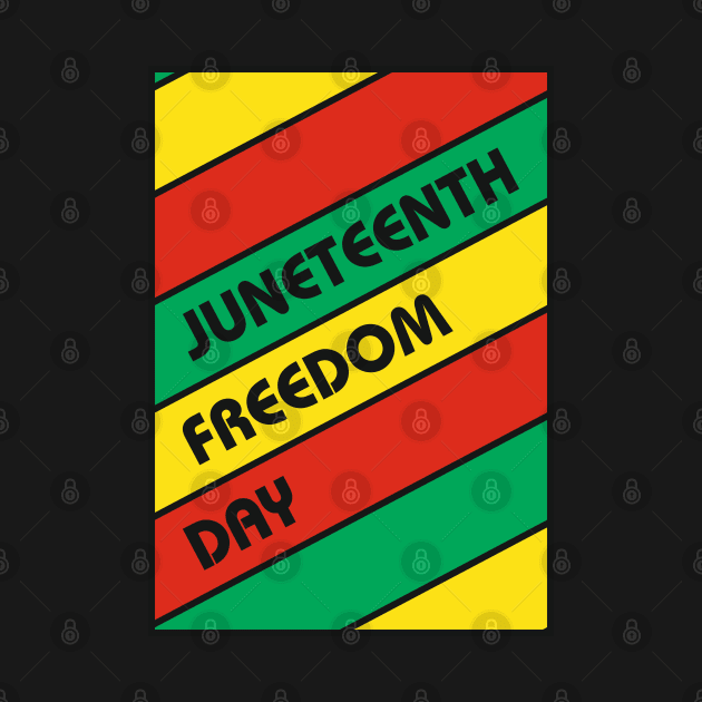 1865 Juneteenth Freedom Day Colors Green Red Yellow Holiday by BeautyMoment