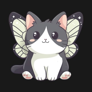 Kawaii Cat-terfly T-Shirt