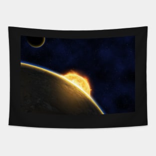 Exoplanet against bright star Tapestry