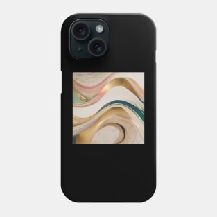 Abstract curved lines of golden colors Phone Case