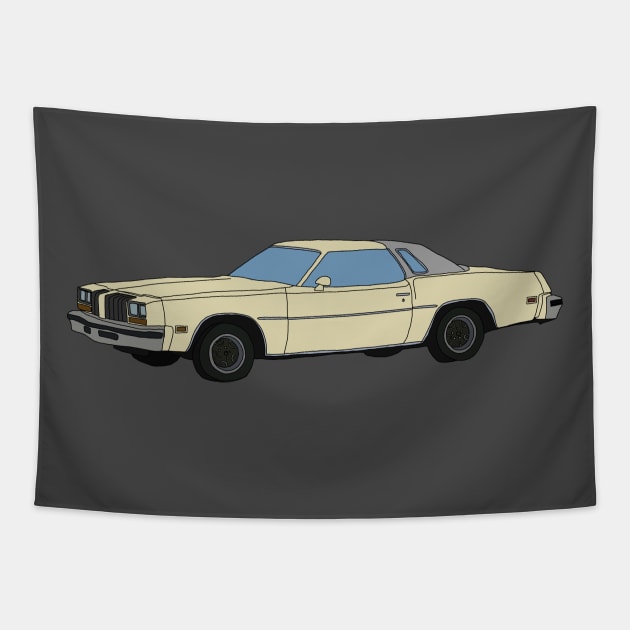 Hand Drawn Oldsmobile Cutlass Supreme Tapestry by ItsRTurn