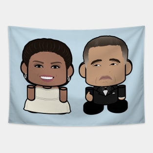 Mr. & Mrs. Obamabot POLITICO'BOT Toy Robot (Thumbs Up) Tapestry