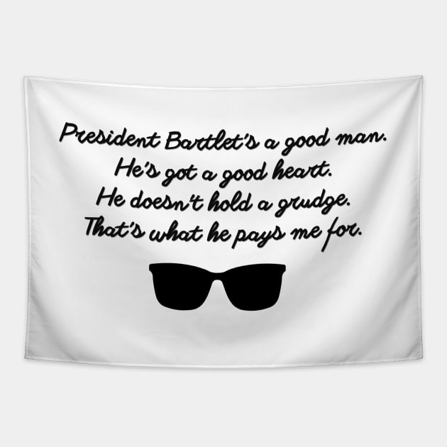 West Wing Josh Lyman Quote Tapestry by baranskini