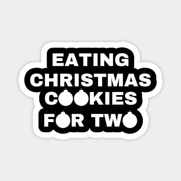 Eating Christmas Cookies For Two Magnet by Designed By Poetry