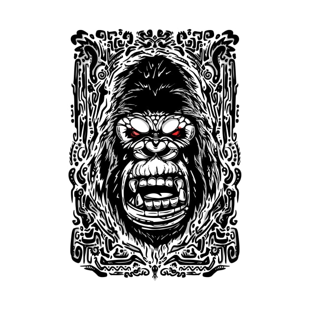 gorilla head2 by manuvila