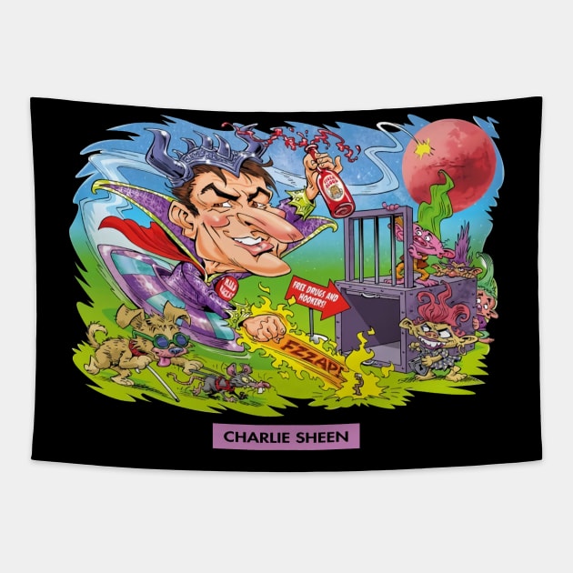 Charlie Sheen Tapestry by fancyjan