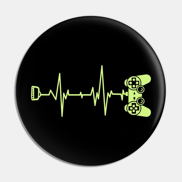 Gamer Heartbeat Pin by Dailygrind