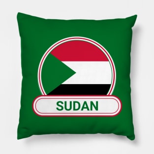 The Sudan Country Badge - The Sudan Flag Pillow