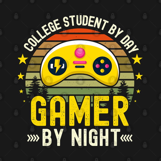 College student  Lover by Day Gamer By Night For Gamers by ARTBYHM