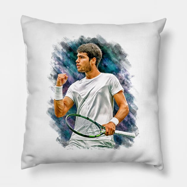 Carlos Alcaraz Fighter Pillow by WikiDikoShop