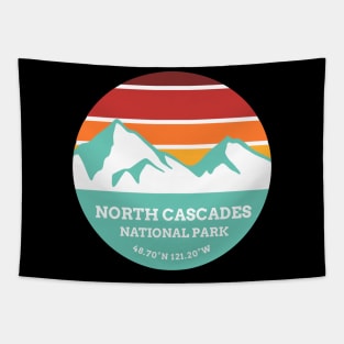 North Cascades National Park Retro Tapestry