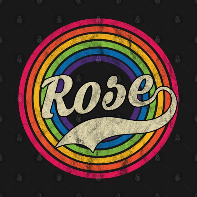 Rose - Retro Rainbow Faded-Style by MaydenArt