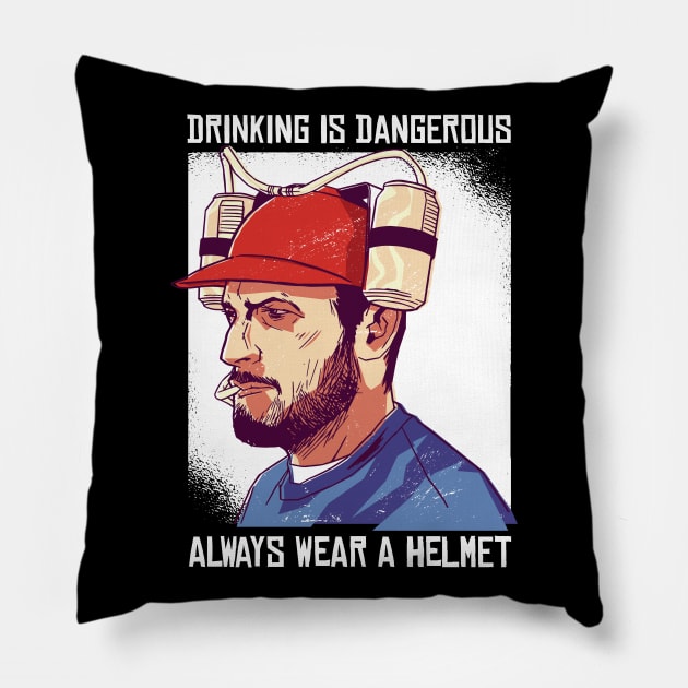 Beer Helmet Pillow by EarlAdrian