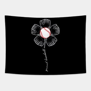 Proud Baseball Mom Flower Mother Day Tapestry