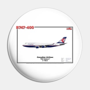 Boeing B747-400 - Canadian Airlines "Old Colours" (Art Print) Pin