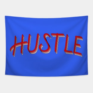 Hustle Retro Text Tapestry