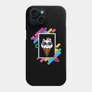 Kitty Cone Geometric Frame Phone Case