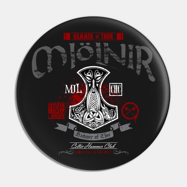 Hammer of Thor (Mjölnir) Pin by celtichammerclub