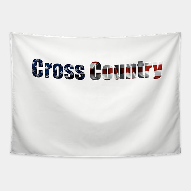 American Flag Cross Country Tapestry by AdventureFinder