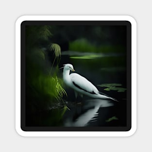 Snow egret Magnet