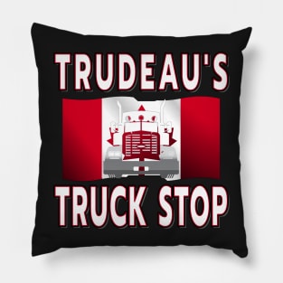 TRUDEAU'S TRUCK STOP IN OTTAWA - FREEDOM CONVOY 2022 OF TRUCKERS Pillow