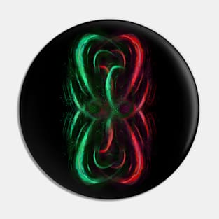 Green and red abstract Pin