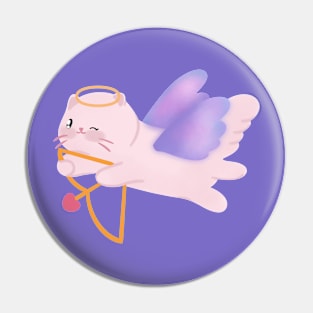 Pink Cupid Cat Pin