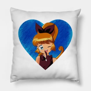 Saint Tail in the Heart Illustration (lisa e seya un solo cuore per lo stesso segreto) Pillow