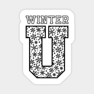 Winter University (Black) Magnet